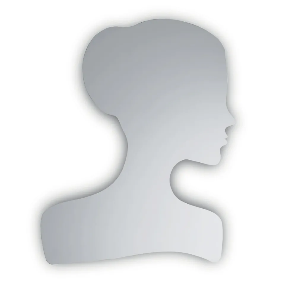 Tvarované zrcadlo s ženskou tváří, vyrobené v Itálii - Brunilde Viadurini