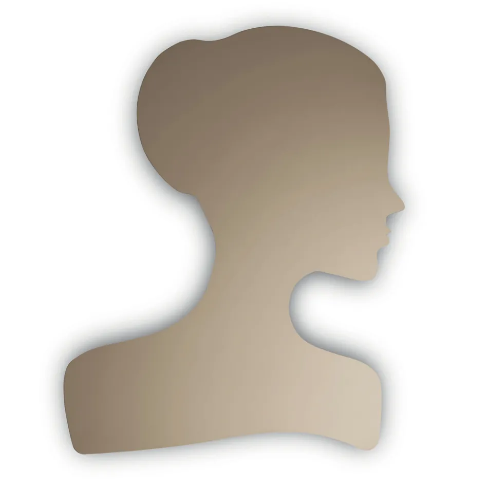 Tvarované zrcadlo s ženskou tváří, vyrobené v Itálii - Brunilde Viadurini