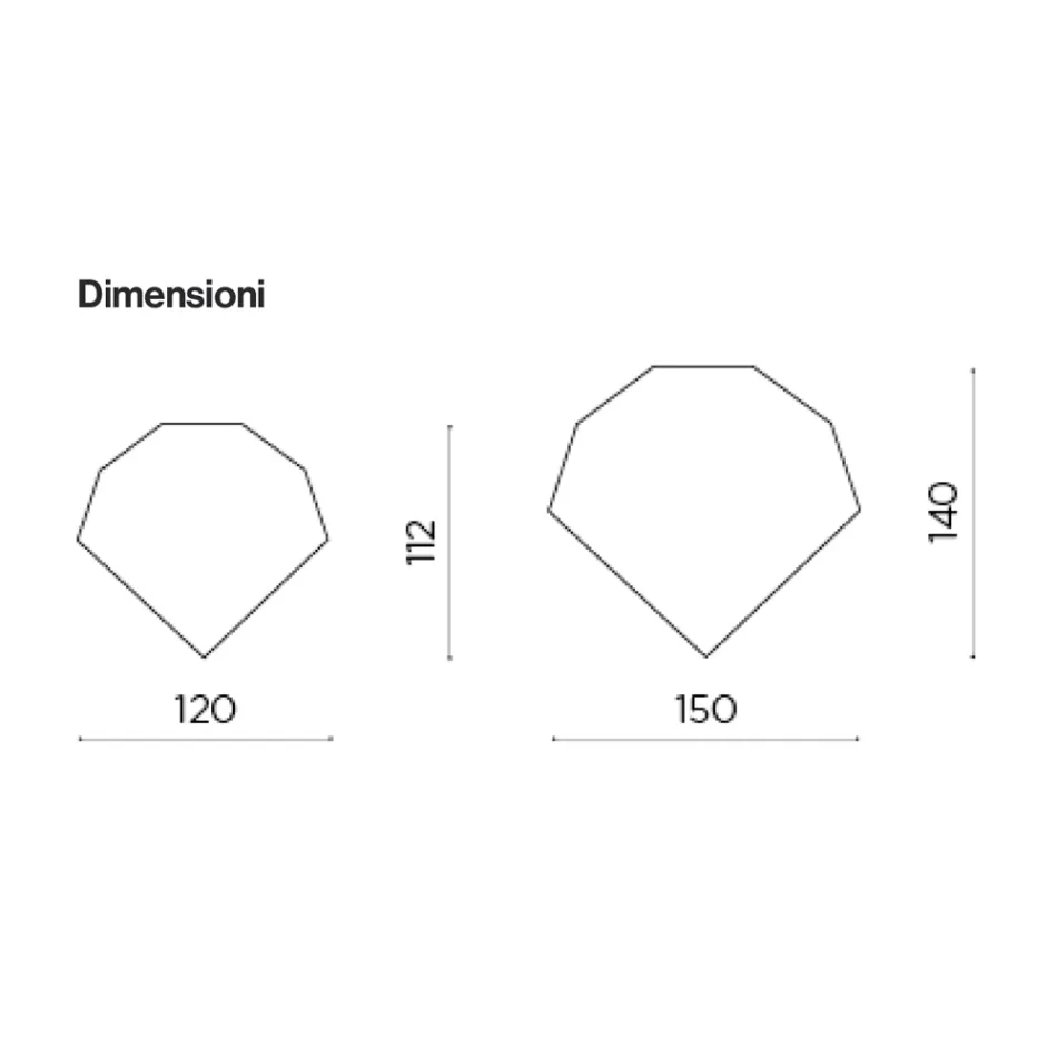 Tvarované zrcadlo dostupné ve 2 barvách a 2 velikostech - Bonella Viadurini