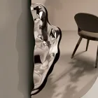 Obdélníkové zrcadlo s vlnitou skleněnou vložkou Vyrobeno v Itálii - Adelasia Viadurini