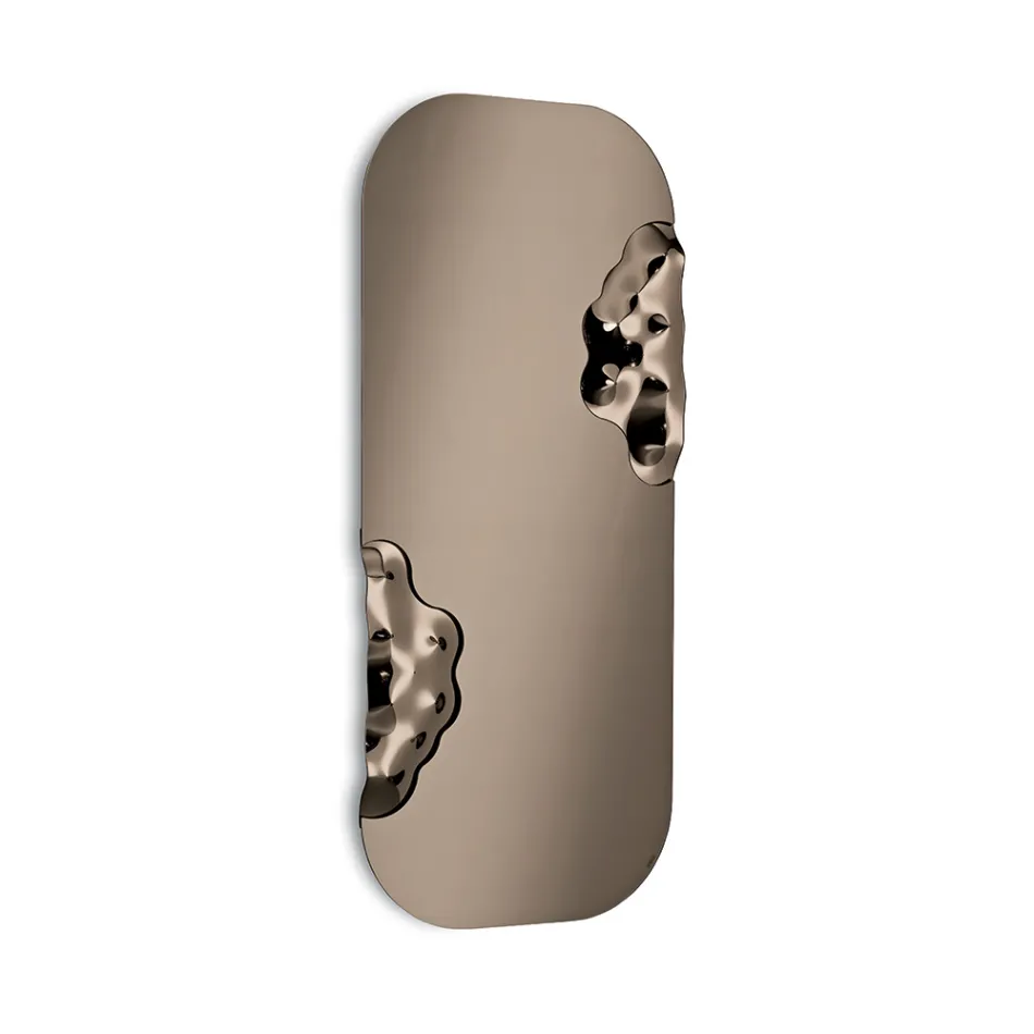 Obdélníkové zrcadlo s vlnitou skleněnou vložkou Vyrobeno v Itálii - Adelasia Viadurini