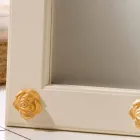 Vertikální zrcadlo podlaha / stěna s Abel ozdoby, ruční Viadurini