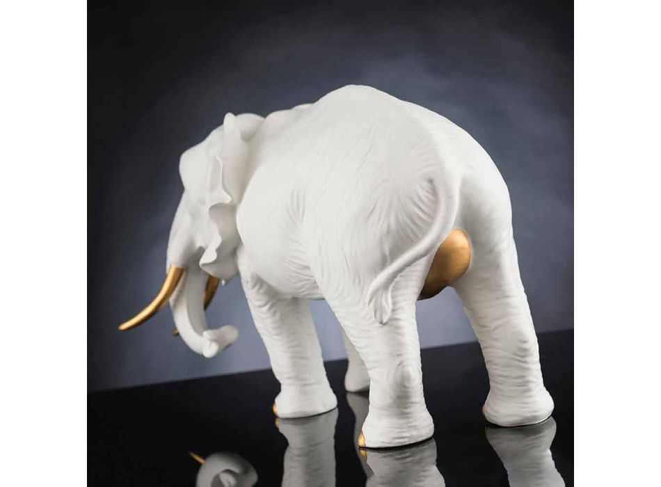 Ručně vyrobená keramická figurka slona vyrobená v Itálii - pěšák Viadurini
