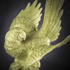 Keramická figurka ve tvaru papouška vyrobená ručně v Itálii - Pagallo Viadurini