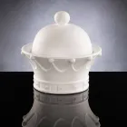 Dekorativní figurka v bílé keramické ručně vyrobené v Itálii - královna Viadurini