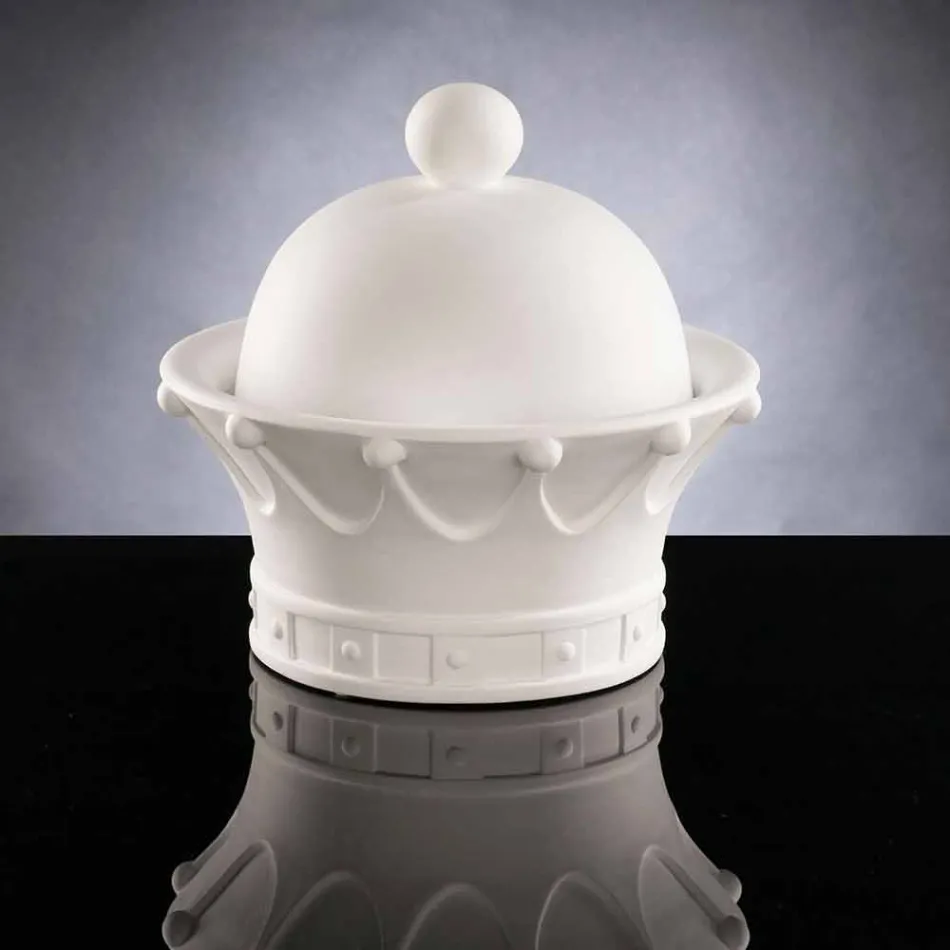 Dekorativní figurka v bílé keramické ručně vyrobené v Itálii - královna Viadurini