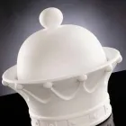 Dekorativní figurka v bílé keramické ručně vyrobené v Itálii - královna Viadurini