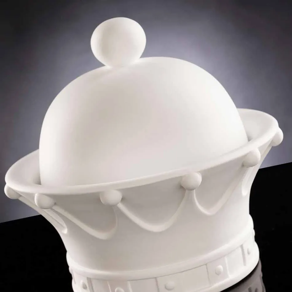 Dekorativní figurka v bílé keramické ručně vyrobené v Itálii - královna Viadurini