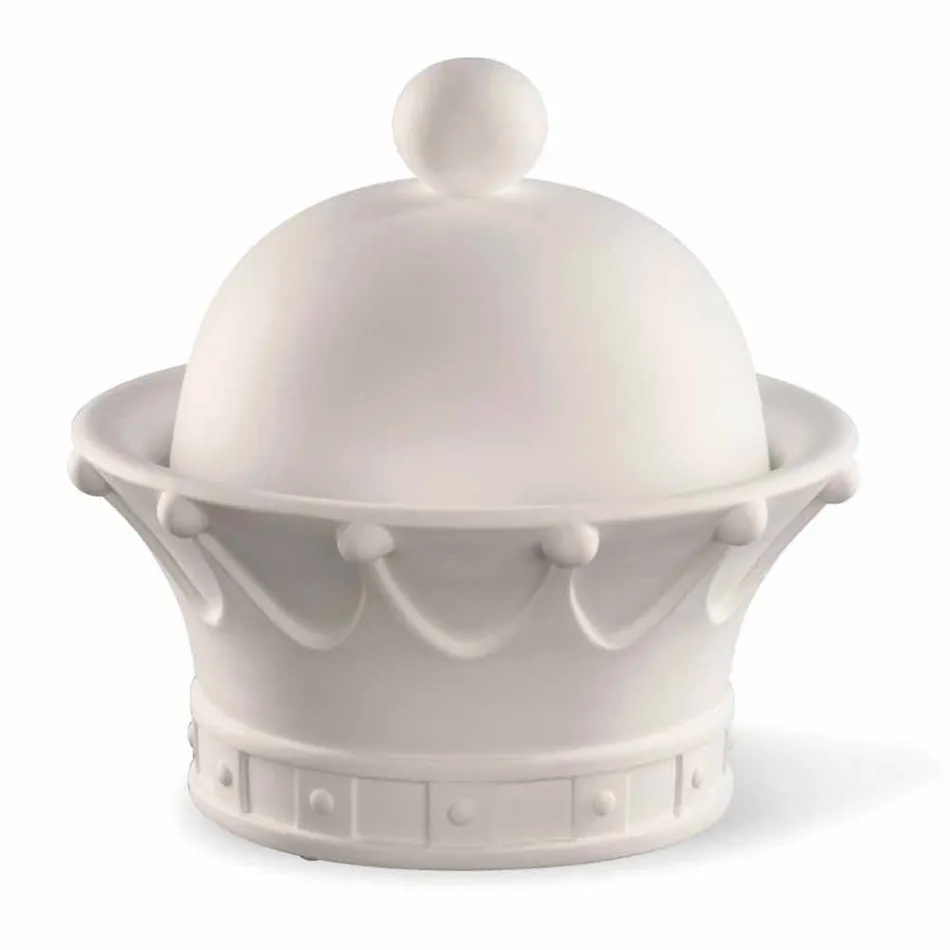 Dekorativní figurka v bílé keramické ručně vyrobené v Itálii - královna Viadurini