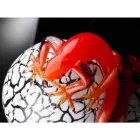 Dekorativní skleněná figurka ve tvaru vejce s gekonem vyrobená v Itálii - Huevo Viadurini