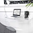 Stojan na notebook v průhledném nebo kouřovém plexisklovém designu 2 kusy - Nerdino Viadurini