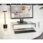 Stojan na monitor v průhledném nebo kouřovém plexisklovém italském designu - blbeček Viadurini