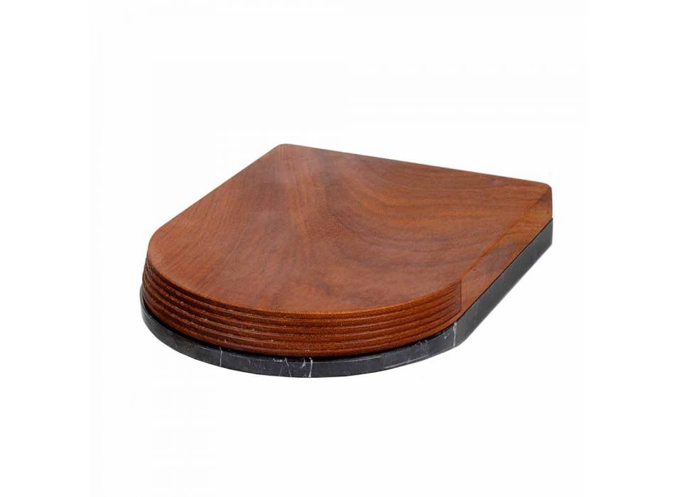 Prkénko a kuchyňské doplňky v mramorovém, dřevěném a ocelovém luxusním designu - Icaro Viadurini