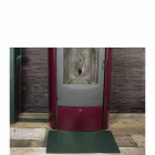 Kožená podložka pro krb / kamna Virgilio Vyrobeno v Itálii Viadurini