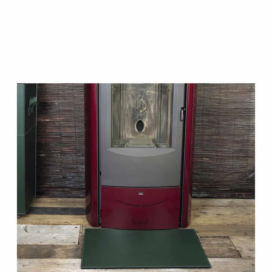 Kožená podložka pro krb / kamna Virgilio Vyrobeno v Itálii Viadurini