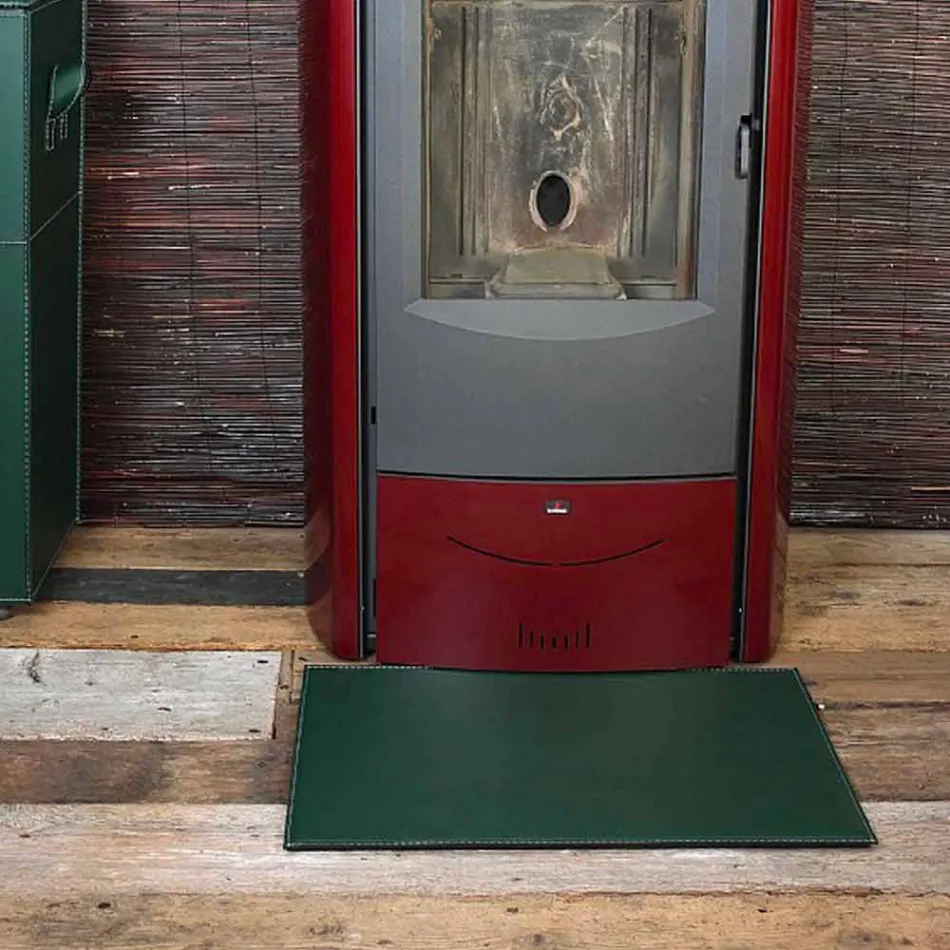 Kožená podložka pro krb / kamna Virgilio Vyrobeno v Itálii Viadurini