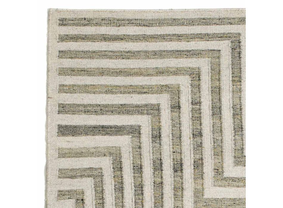 Moderní vlněný a bavlněný vzorovaný koberec do obývacího pokoje - Carioca Viadurini