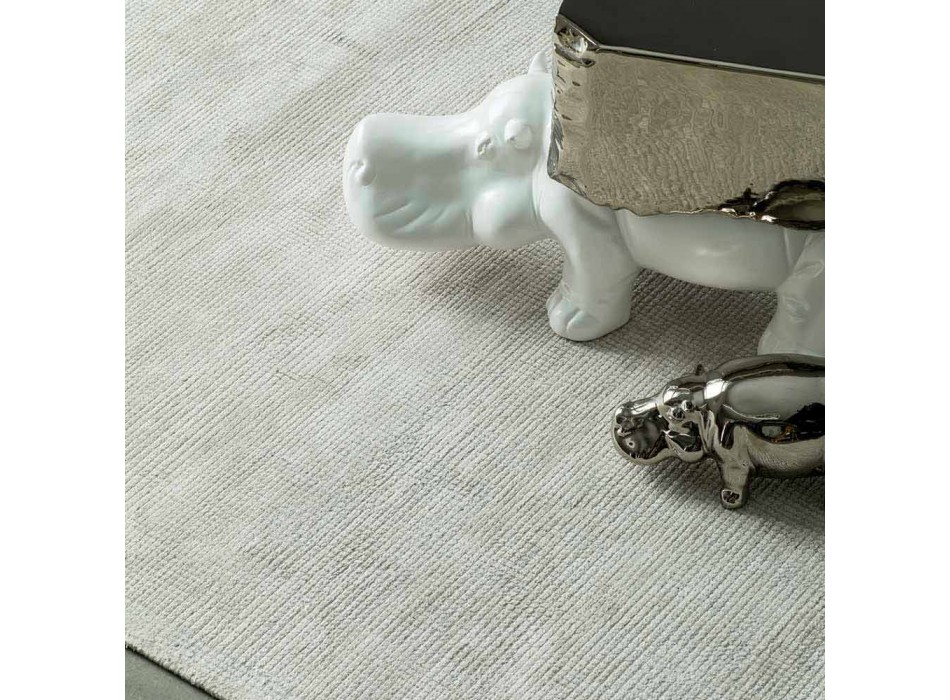 Moderní koberec do obývacího pokoje z bavlny a viskózy, ručně tkaný - hedvábný Viadurini