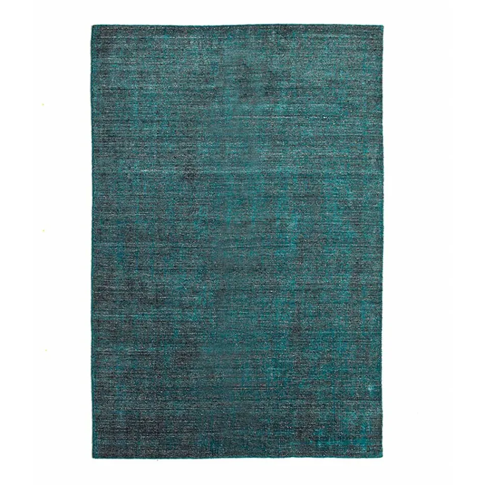 Koberec do obývacího pokoje vyrobený na ručním stavu viskóza, vlna a bavlna - Cristel Viadurini