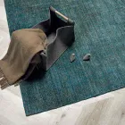 Koberec do obývacího pokoje vyrobený na ručním stavu viskóza, vlna a bavlna - Cristel Viadurini