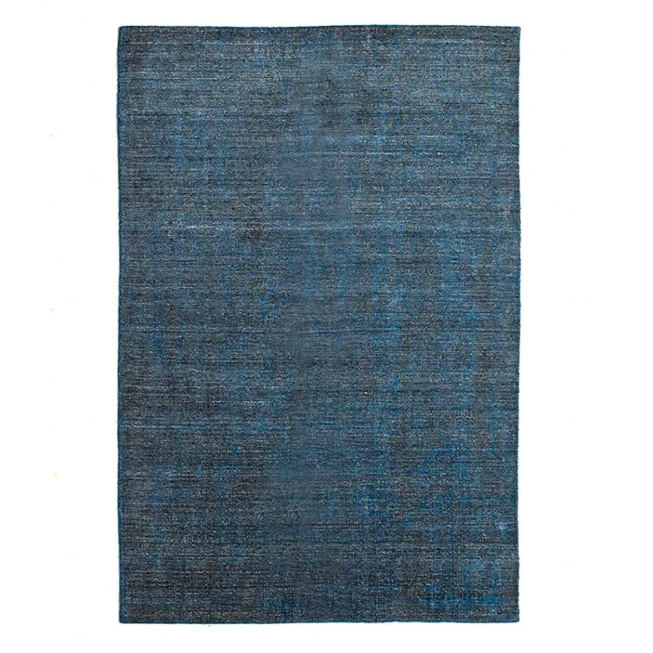 Koberec do obývacího pokoje vyrobený na ručním stavu viskóza, vlna a bavlna - Cristel Viadurini