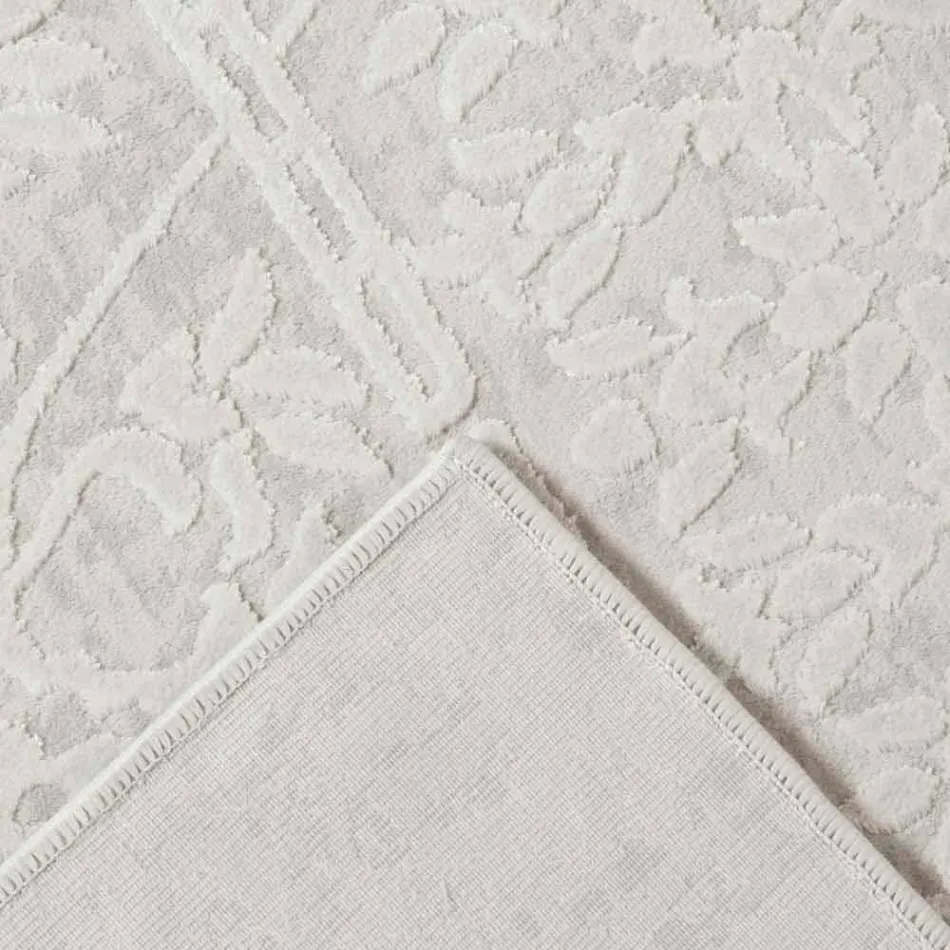 Designový koberec s béžovým designem z polyesteru a viskózy - Occitania Viadurini