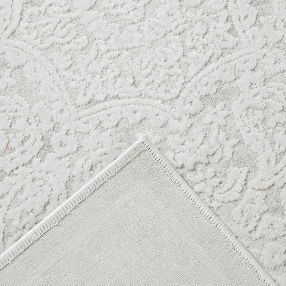 Designový koberec s béžovým designem z polyesteru a viskózy - Occitania Viadurini