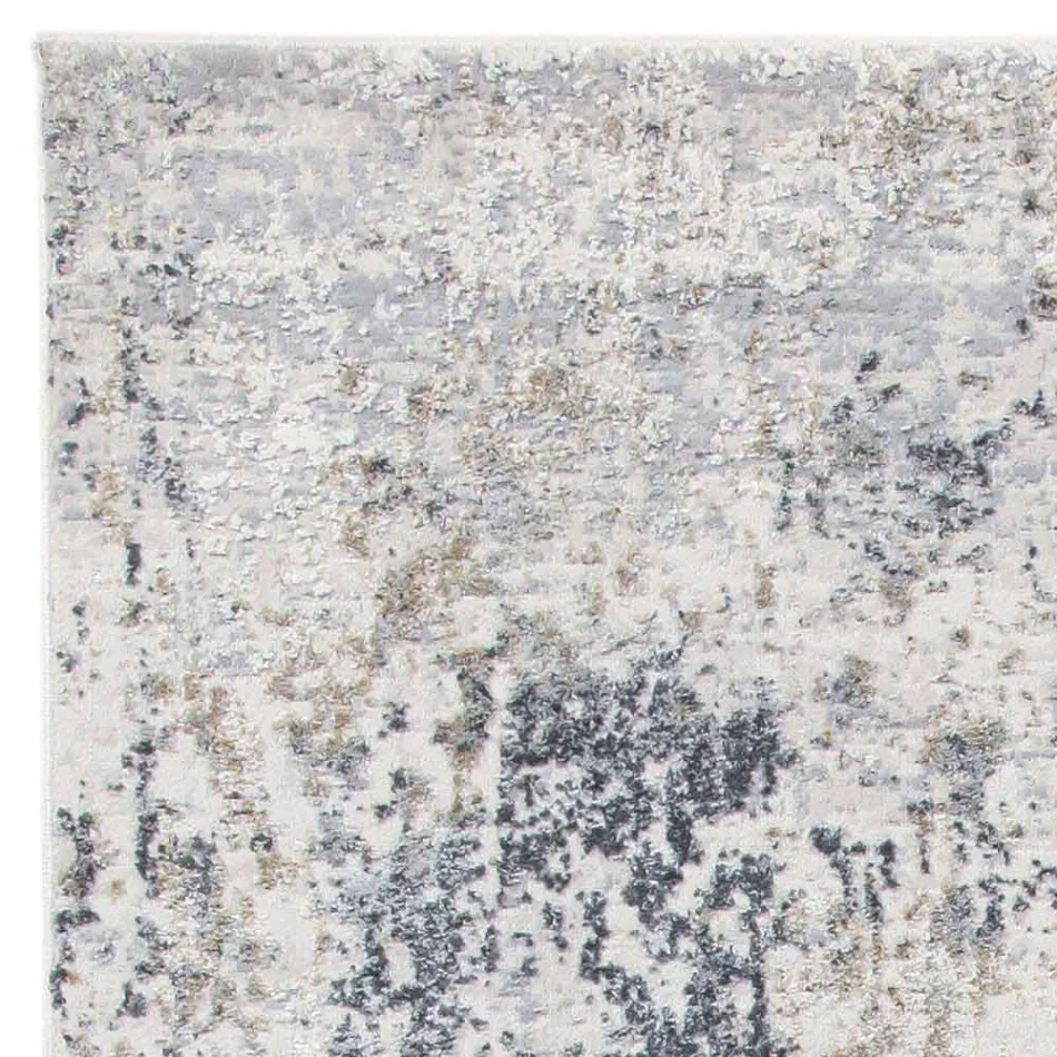 Designový koberec s béžovým designem z polyesteru a viskózy - Occitania Viadurini