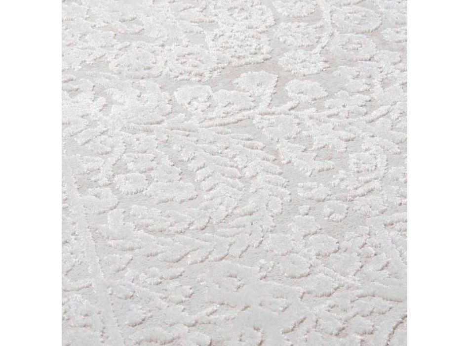 Designový koberec s béžovým designem z polyesteru a viskózy - Occitania Viadurini