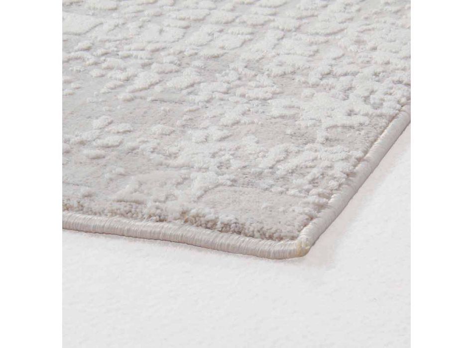 Designový koberec s béžovým designem z polyesteru a viskózy - Occitania Viadurini