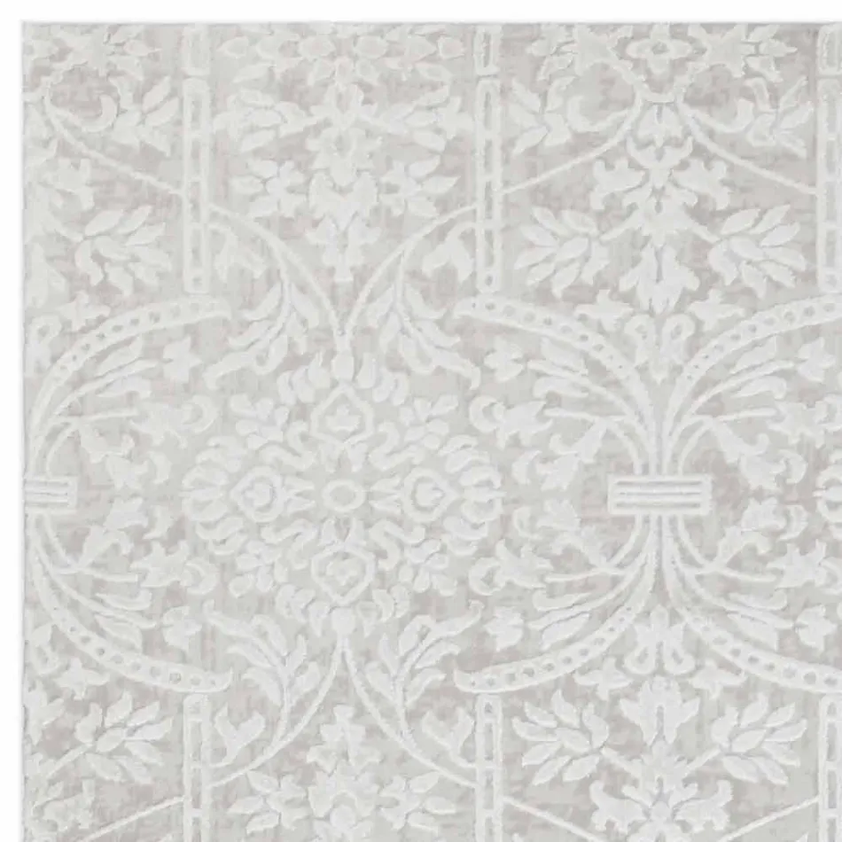 Designový koberec s béžovým designem z polyesteru a viskózy - Occitania Viadurini