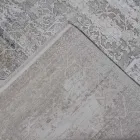 Designový koberec z viskózy a akrylové šedé béžové s designem - prezident Viadurini