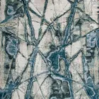 Moderní designový vzorovaný koberec do obývacího pokoje z bambusového hedvábí a vlny - Laptos Viadurini