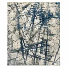 Moderní designový vzorovaný koberec do obývacího pokoje z bambusového hedvábí a vlny - Laptos Viadurini