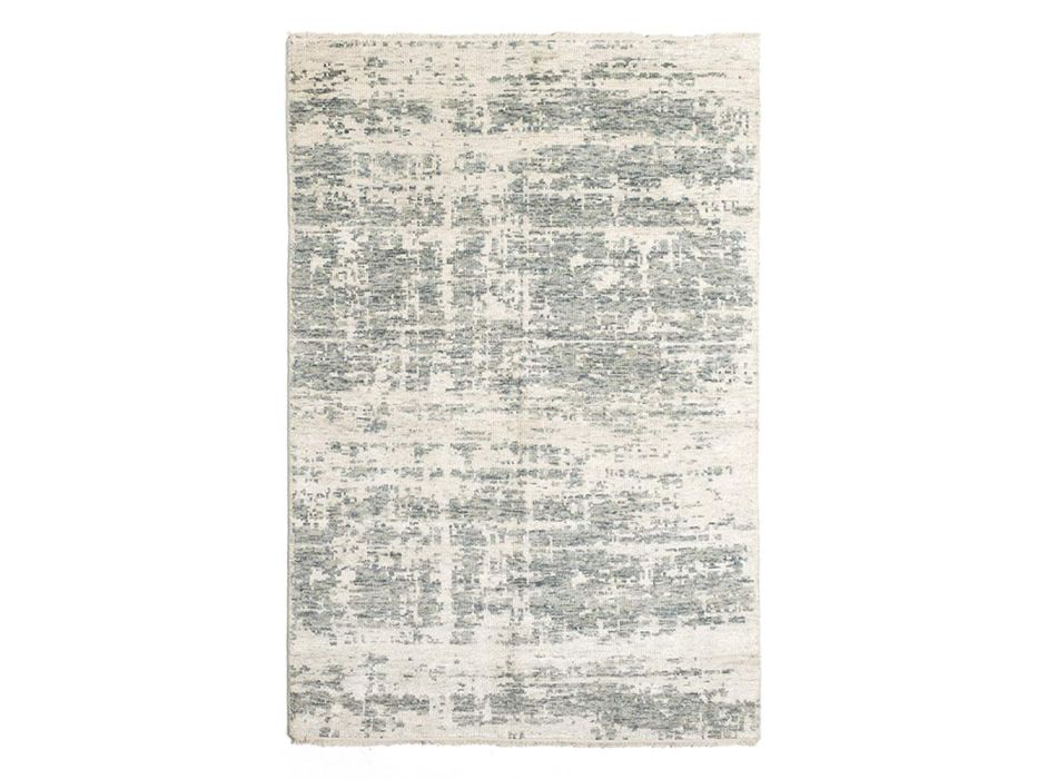 Ručně tkaný designový koberec z vlny a bavlny do obývacího pokoje - měď Viadurini