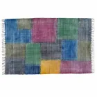 Etnický barevný obdélníkový koberec se střapci - Fibraù Viadurini