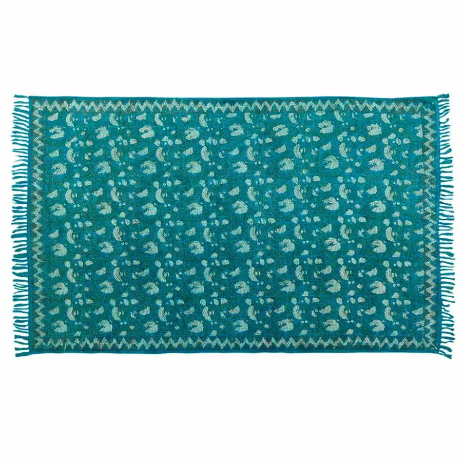 Etnický barevný obdélníkový koberec se střapci - Fibraù Viadurini