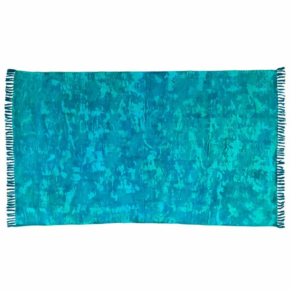 Etnický barevný obdélníkový koberec se střapci - Fibraù Viadurini