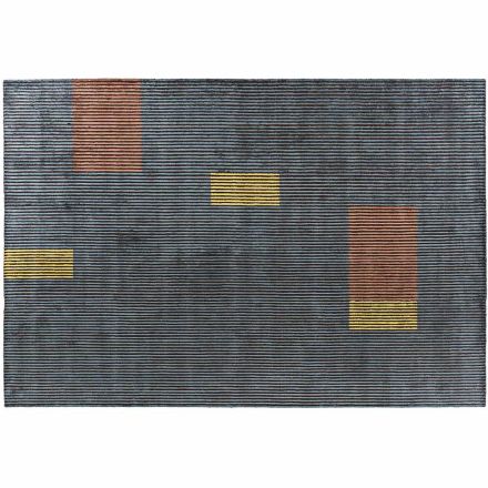 Ručně vyráběný modulární barevný viskózový koberec tkaný v Indii - Gilberto Viadurini