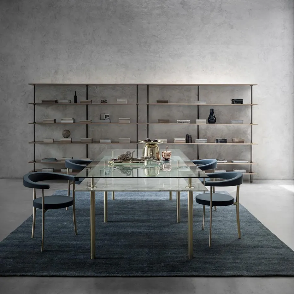 Ručně vyrobený koberec tkaný v Indii Vysoce kvalitní vlna a bambusové hedvábí - Anella Viadurini