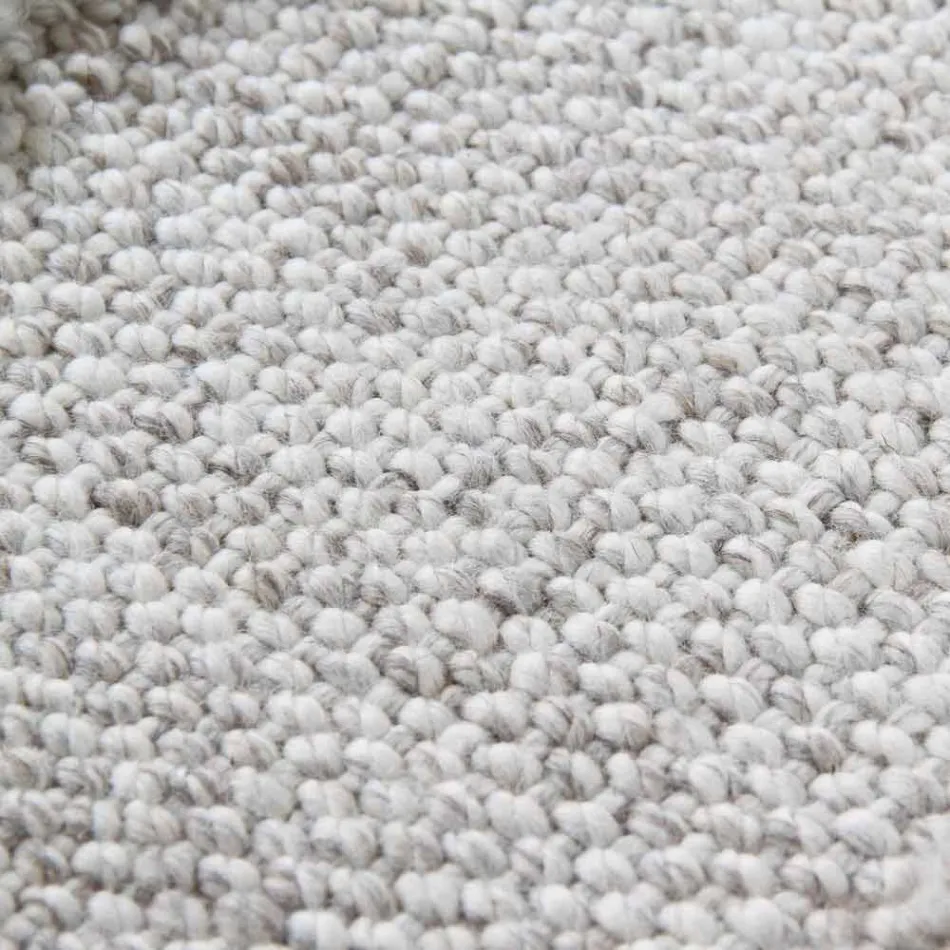 Velký a moderní design lemovaný vlněný koberec černý nebo krémový - Jacqueline Viadurini