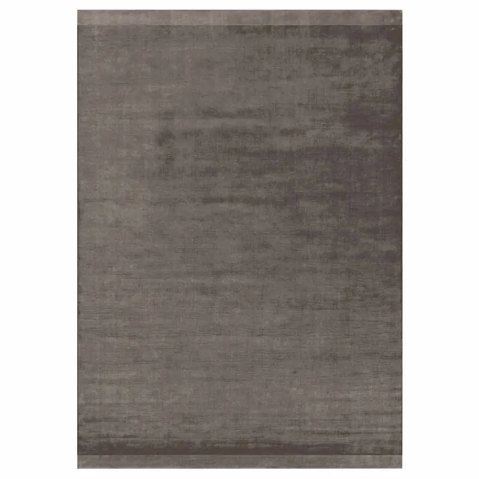 Velká barevná vlna a hedvábný koberec s moderním designovým pásem - směs Viadurini