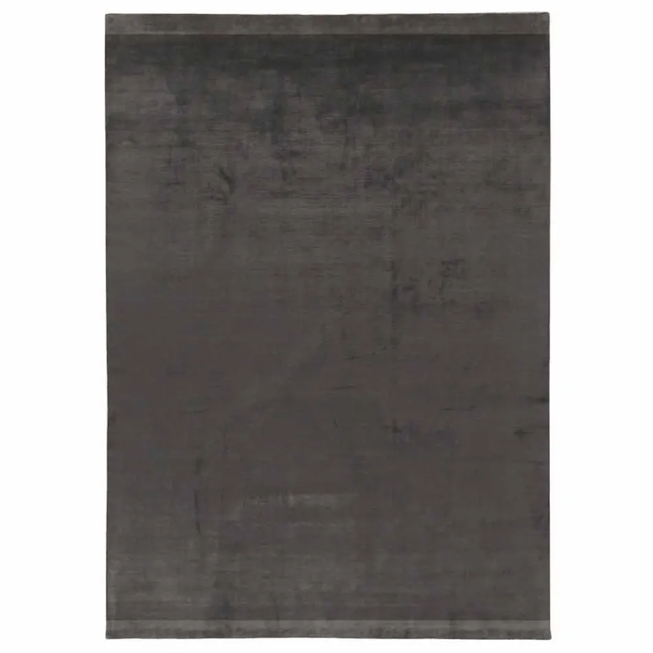 Velká barevná vlna a hedvábný koberec s moderním designovým pásem - směs Viadurini