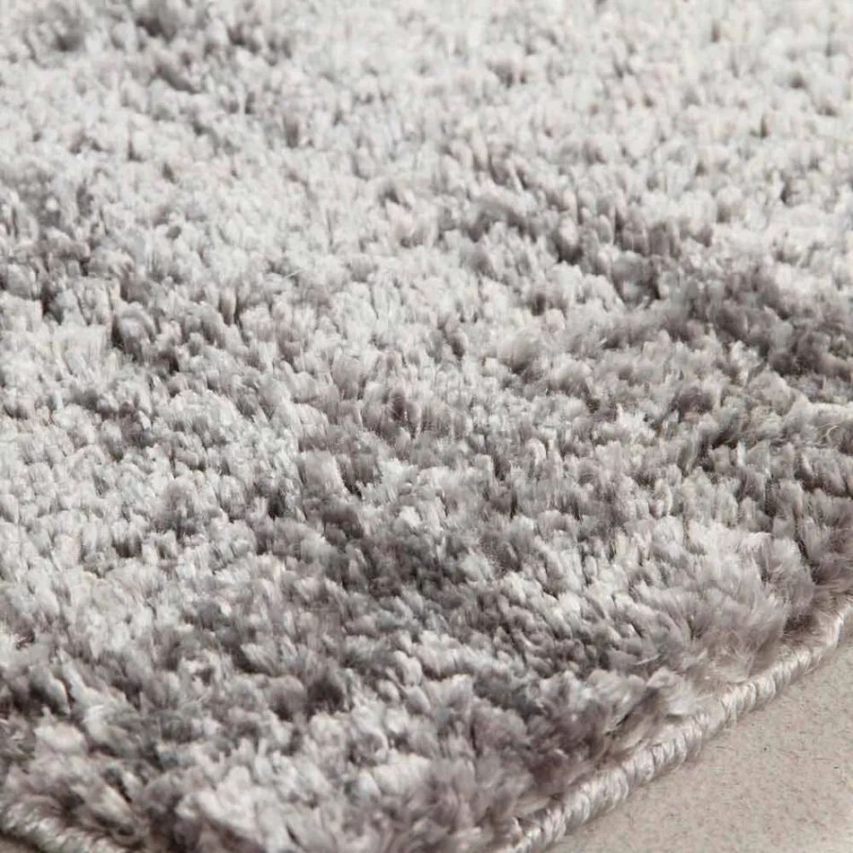 Velký hedvábný a bavlněný moderní designový koberec Barevné dlouhé vlasy - Etesia Viadurini