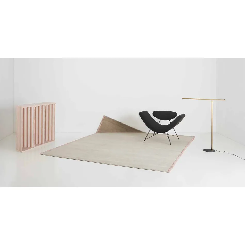 Viskóza a bavlněný koberec s barevnými třásněmi v hedvábném moderním designu - Garbino Viadurini