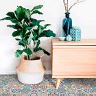 Moderní koberec s barevnou majolikou ve vinylu pro obývací pokoj - Calor Viadurini
