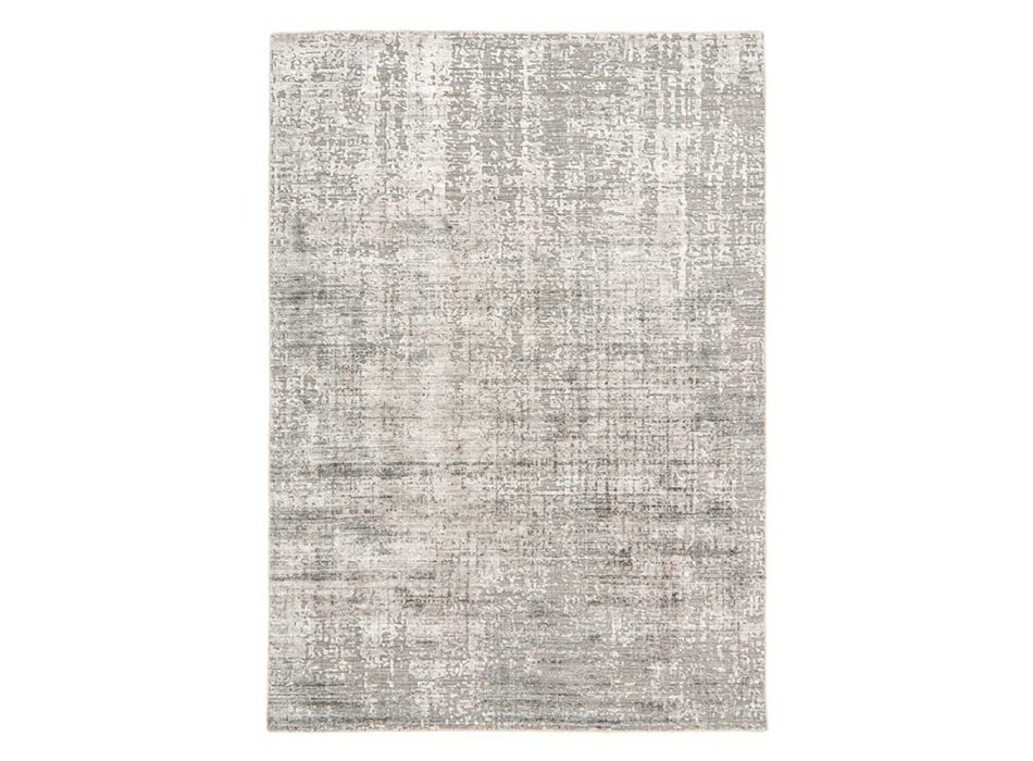 Moderní ručně vázaný koberec do obývacího pokoje z bambusového hedvábí a bavlny - Buba Viadurini