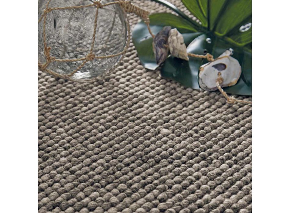 Moderní koberec do obývacího pokoje z ručně tkaného polyesteru a bavlny - Soledad Viadurini