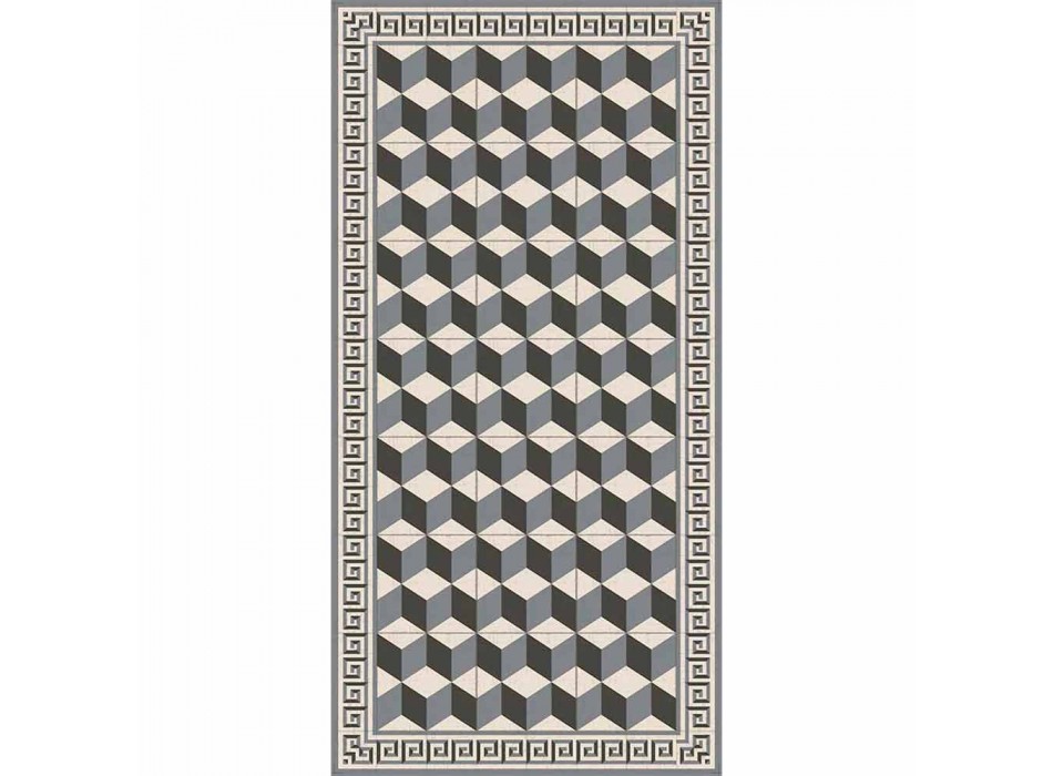 Moderní obývací pokoj koberec v Pvc a polyesteru s geometrickým vzorem - Romio Viadurini