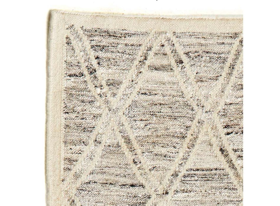 Moderní koberec z vlny a bavlny ze slonoviny s fantasy pro obývací pokoj - Peppo Viadurini